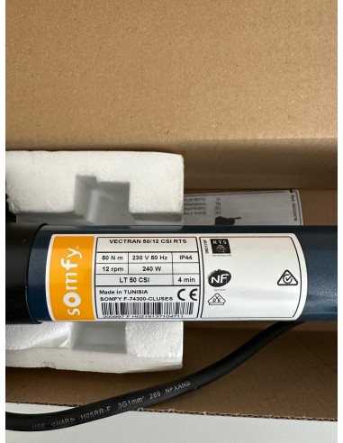 Somfy 1051108c Vectran 50/12 csi rts rrf 2.5m roller shutter motor